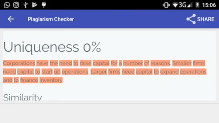 Plagiarism checker android App screenshot 1